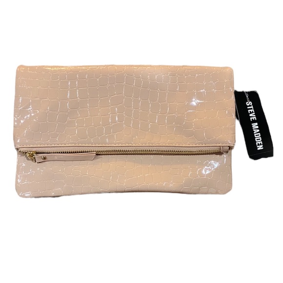 STEVE MADDEN - BPROTECT Crocodile Fold Over Purse Clutch - Picture 8 of 11